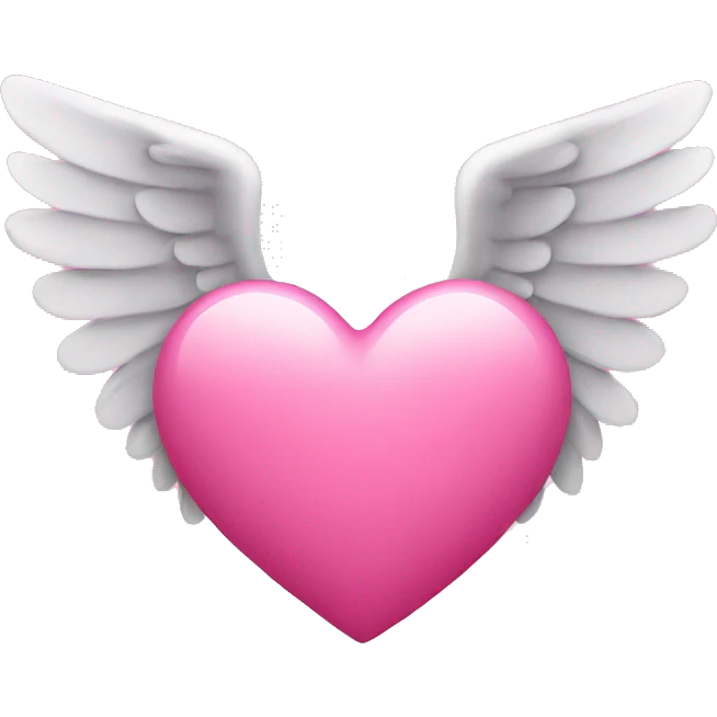 Pink heart with wings  emoji