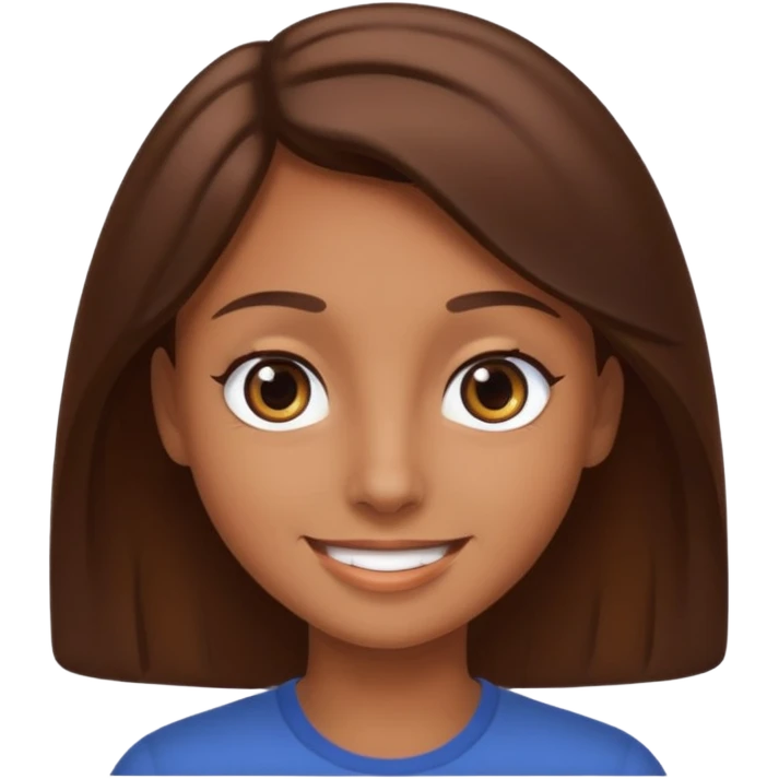 big dark eyes and tanned skin brown hair emoji