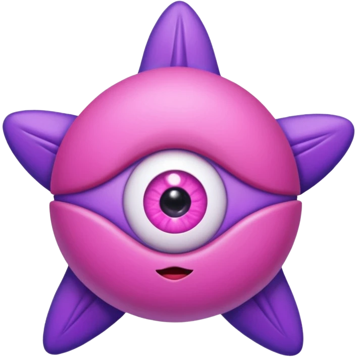 starro pink and purple with one round eye emoji