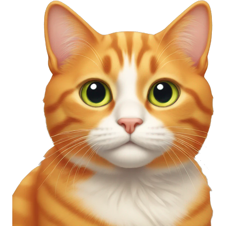 Cute orange cat  emoji