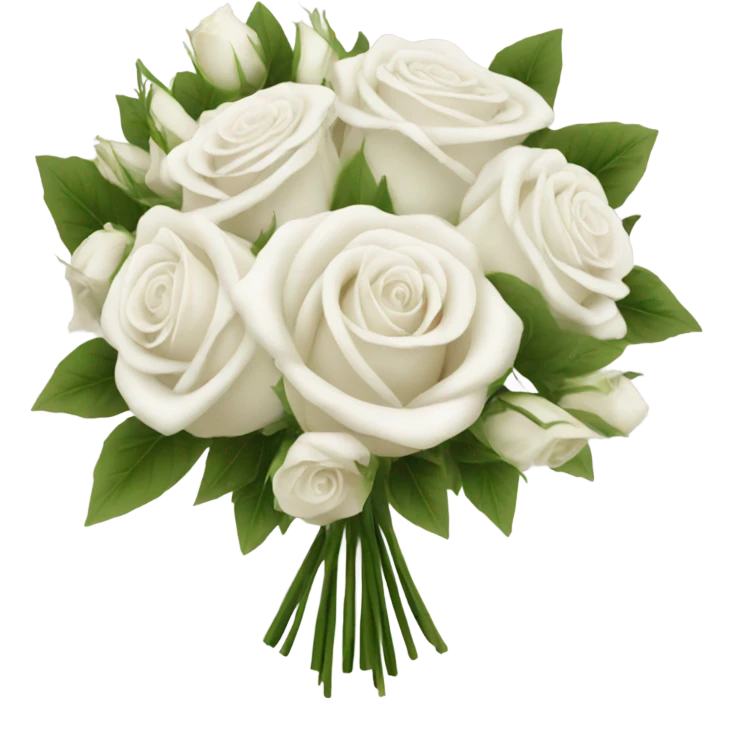 Wedding bouquet with white rose  emoji