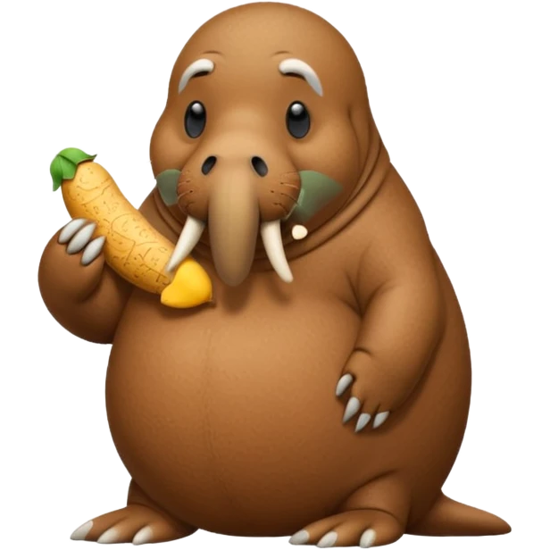 walrus holding peanut emoji