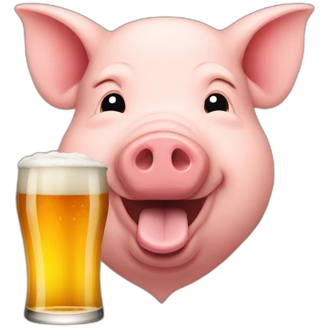 Beer pig emoji