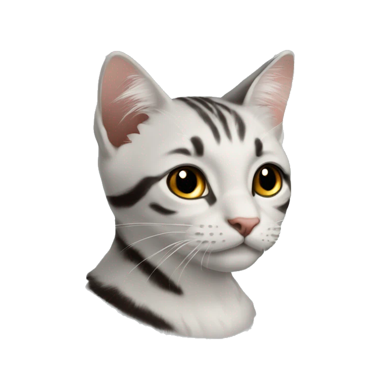 белая кошка  emoji