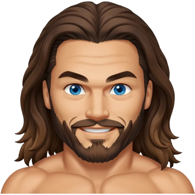 Blue eyes Jason mamoa longer hair smiling no shirt emoji