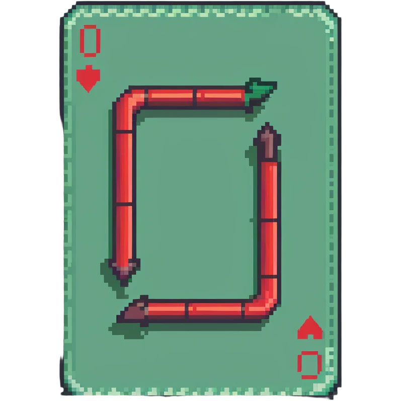 Red Uno reverse card with arrows emoji