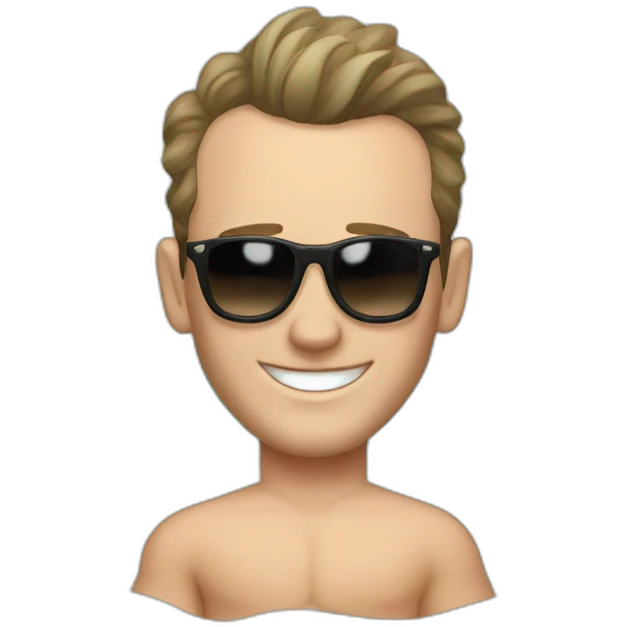 Jonathan Toews as a beach bum emoji