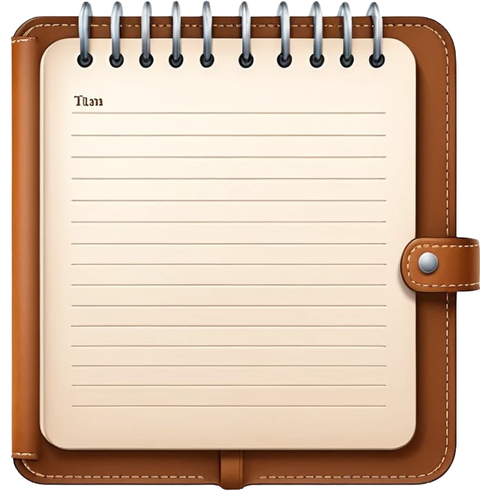 daily planner agenda leather with open page emoji