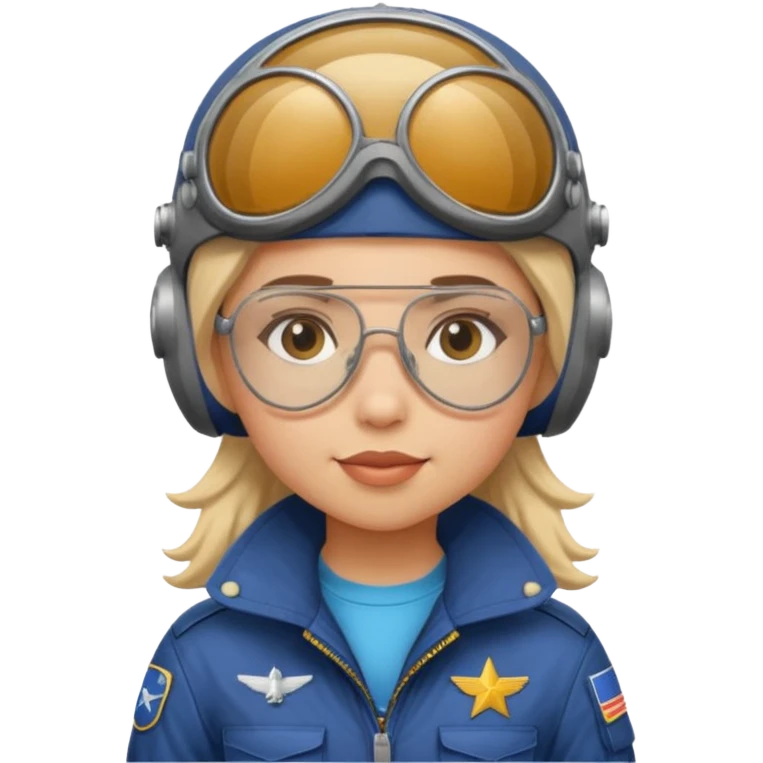 female kid pilots emoji