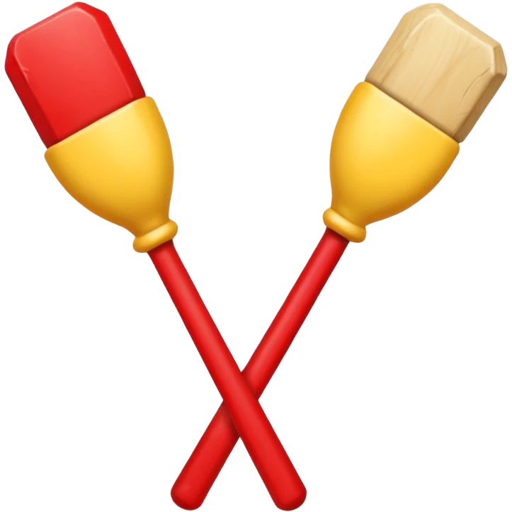 Passing the baton to another while running. I just want the baton to be passed between hands. We don't nee full body. Let the hands be yellow and baton red emoji
