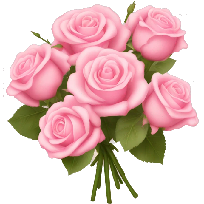 baby pink bouquet of roses emoji