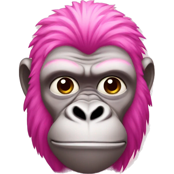 Pink gorilla emoji