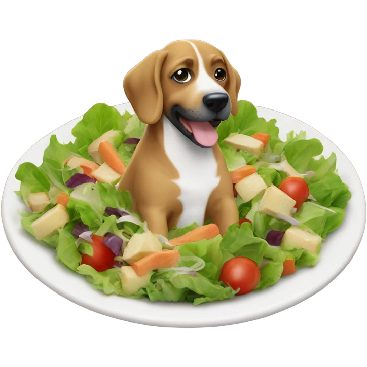 Dog salad ￼ emoji