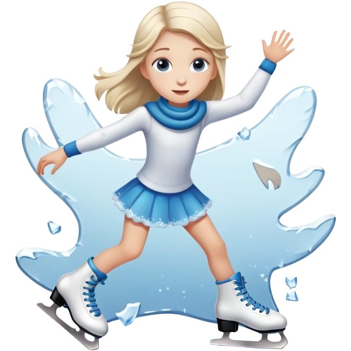 ice skating 9 year old girl emoji