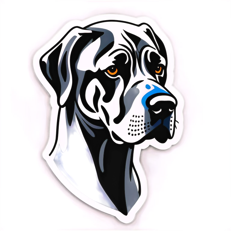 Great Dane only grey emoji