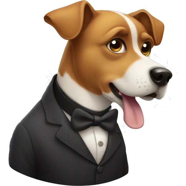 Dog with monocle emoji