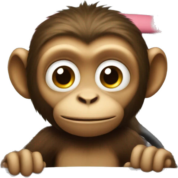 A monkey in a car emoji