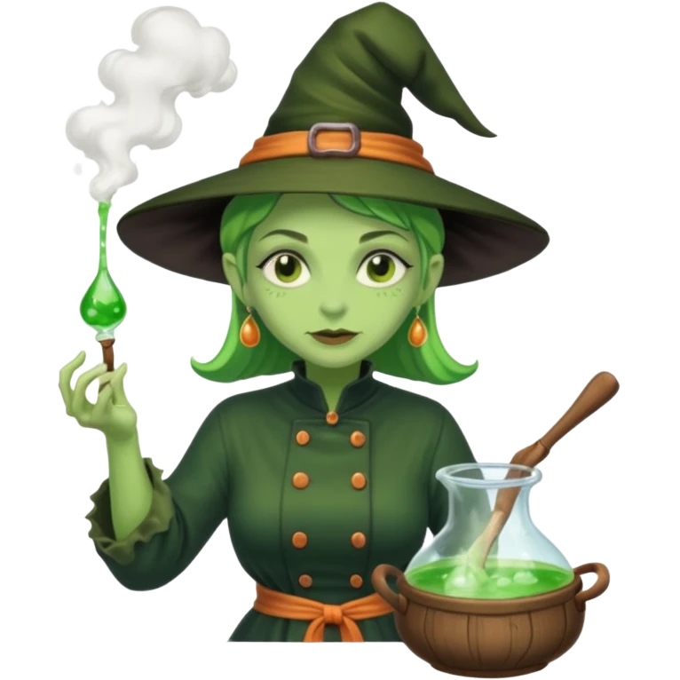 green witch cooking potion emoji