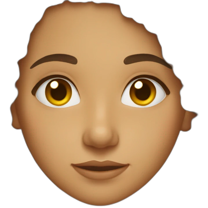 Algerian girl with curly brown hair emoji