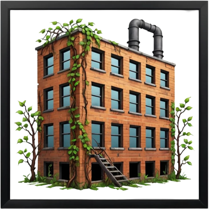 Abandoned factory black emoji