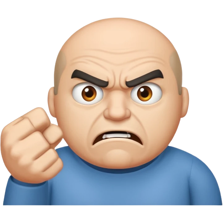 Big text "mopo" above and an angry man. Make sure the text is bigger than the man emoji