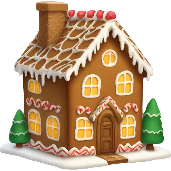cozy gingerbread house  emoji