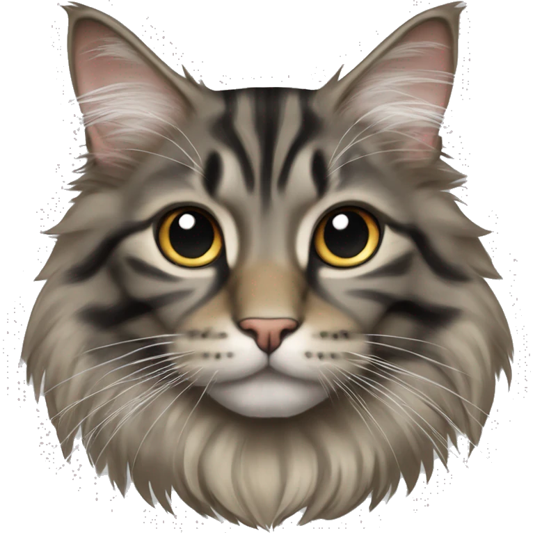 tan grey and black tabby maine coon emoji