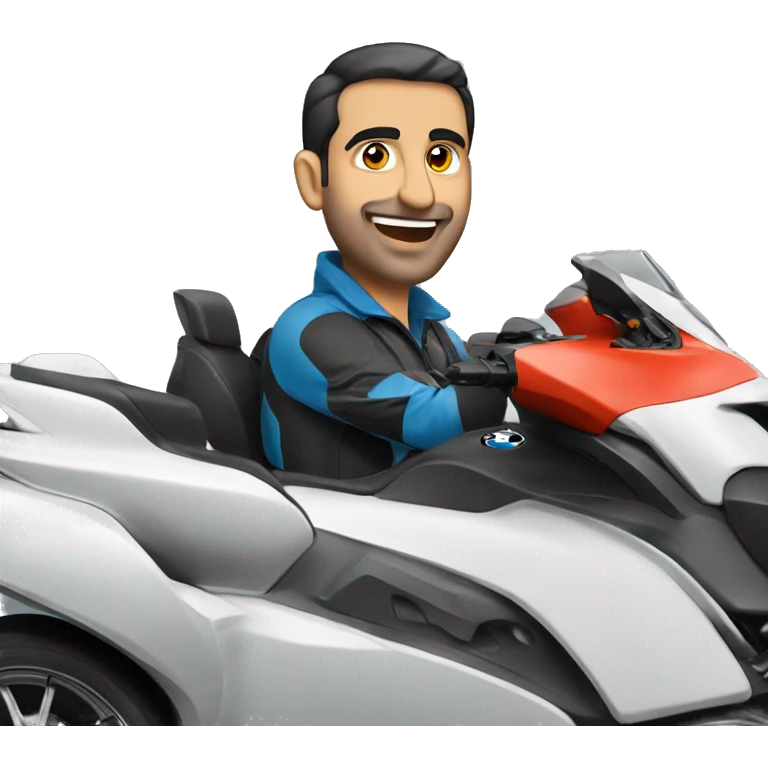 armenian guy driving bmw sport competition  emoji