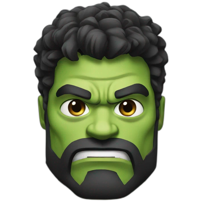 hulk with black beard emoji