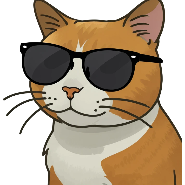 Cat with sunglasses emoji