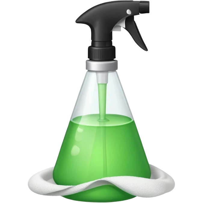 cleaning product and rag emoji