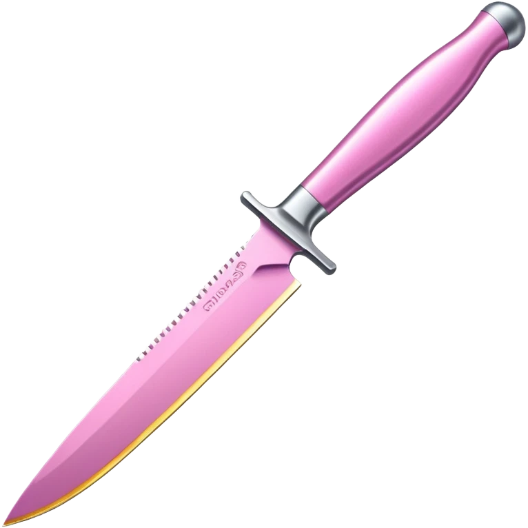 glitter pink knife emoji