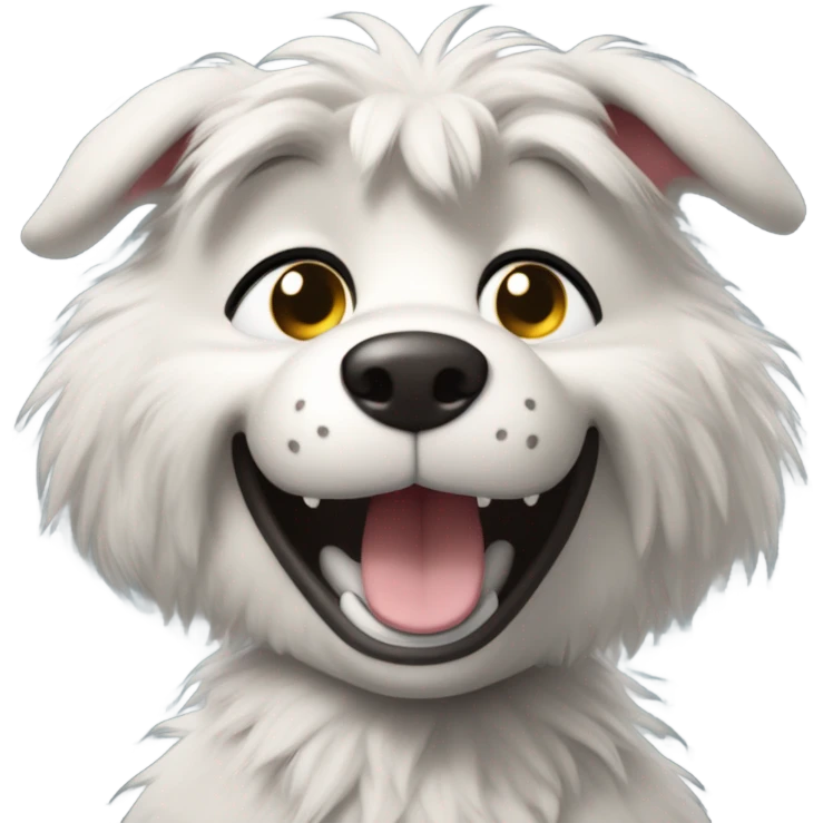 happy furry, wanting a hug, soft, cute, cartoonish, dog, fursuit emoji