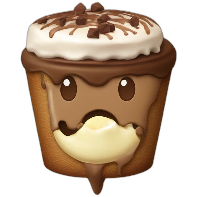 Hot cake con helado de choco menta emoji