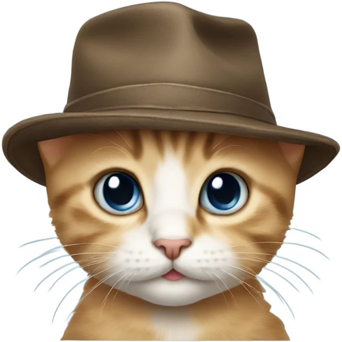 kitten wearing hat emoji