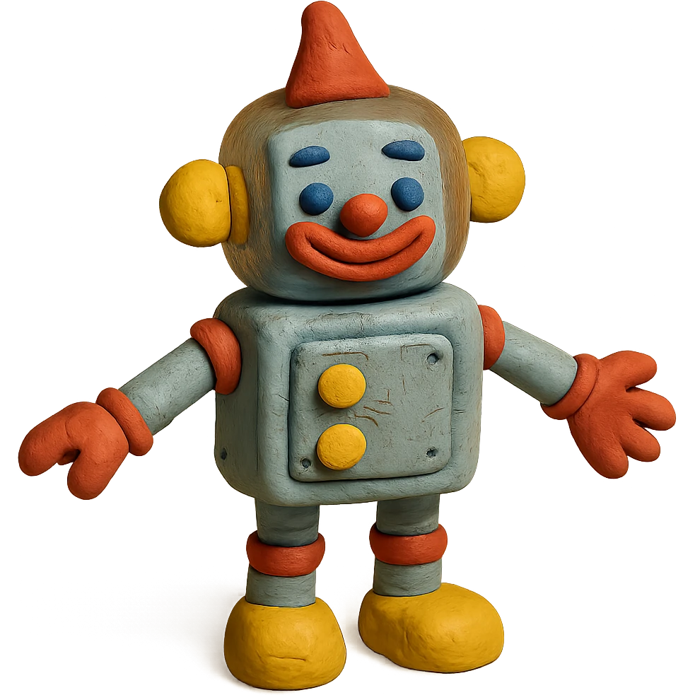 A robot clown emoji