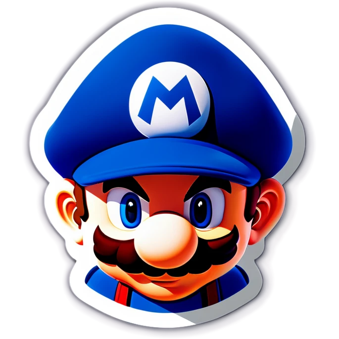 Mario blue emoji