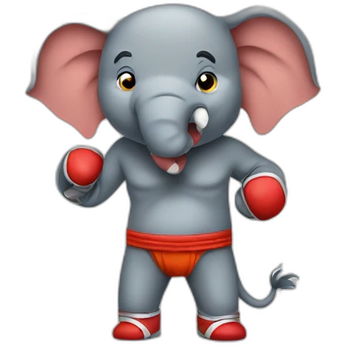 Elephant Boxe Anger  emoji