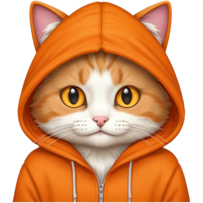 Cat wearing a hoodie  emoji