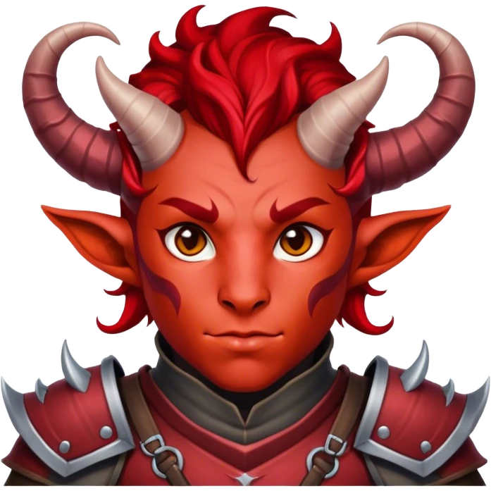 dnd male character tiefling and cloth emoji