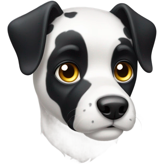 black and white dog emoji
