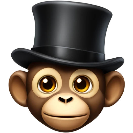 monkey wearing a top hat  emoji