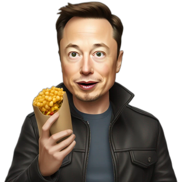 Elon Musk qui mange emoji