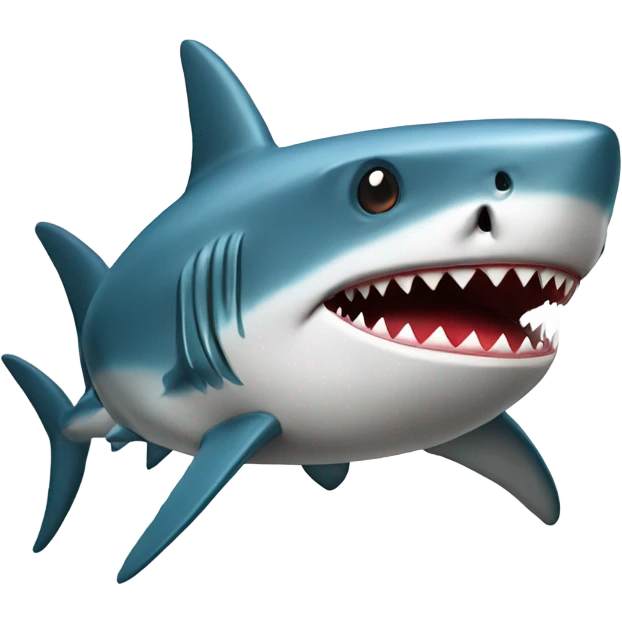 Shark wearing Christmas hat emoji