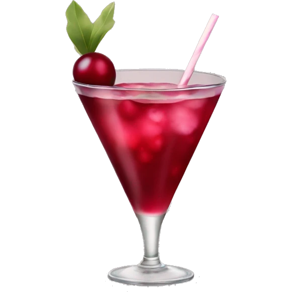 Cranberry cocktail emoji