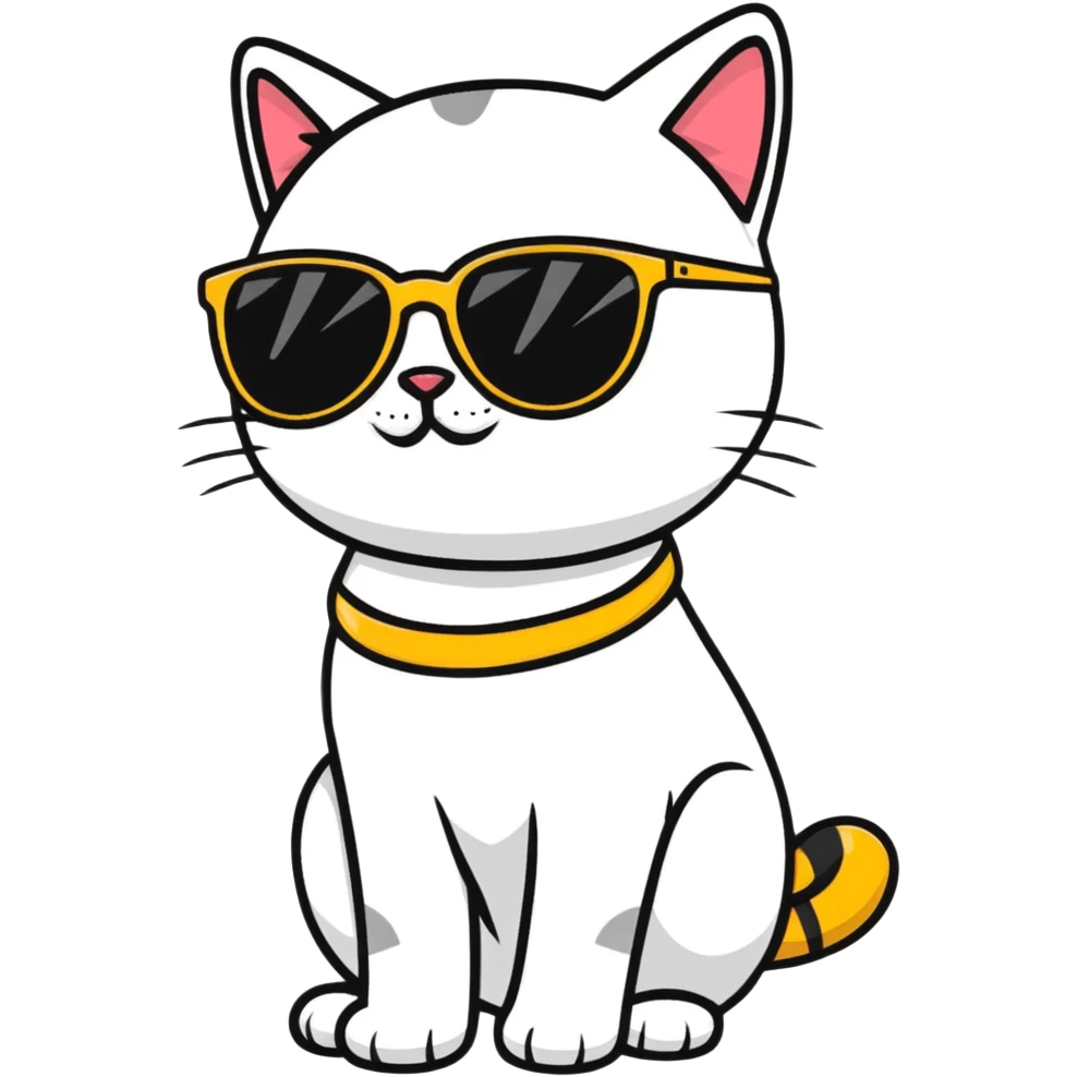 Cat with sunglasses emoji