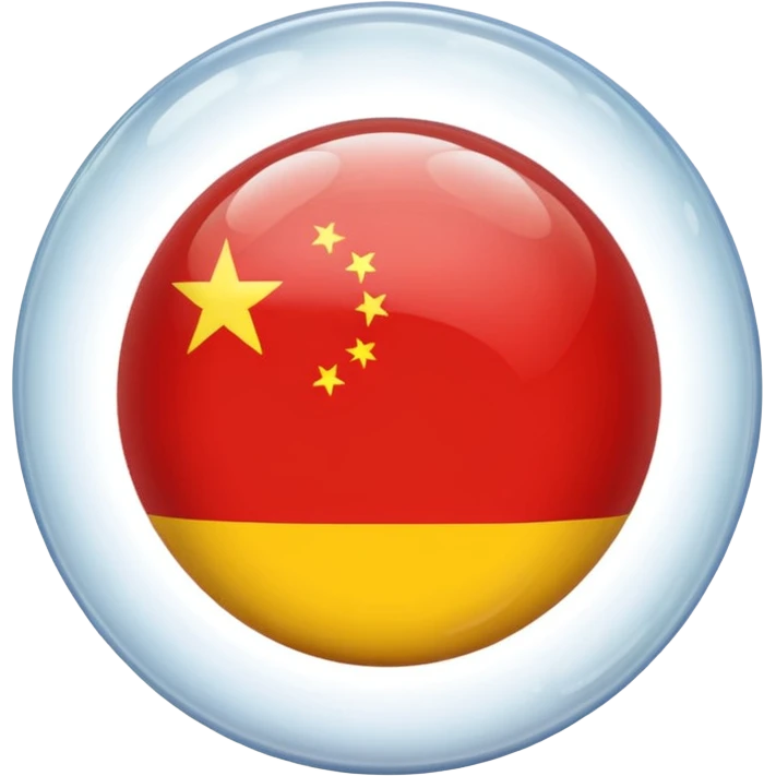 Chinese flag in a bubble emoji