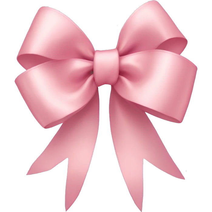 light pink ribbon bow emoji