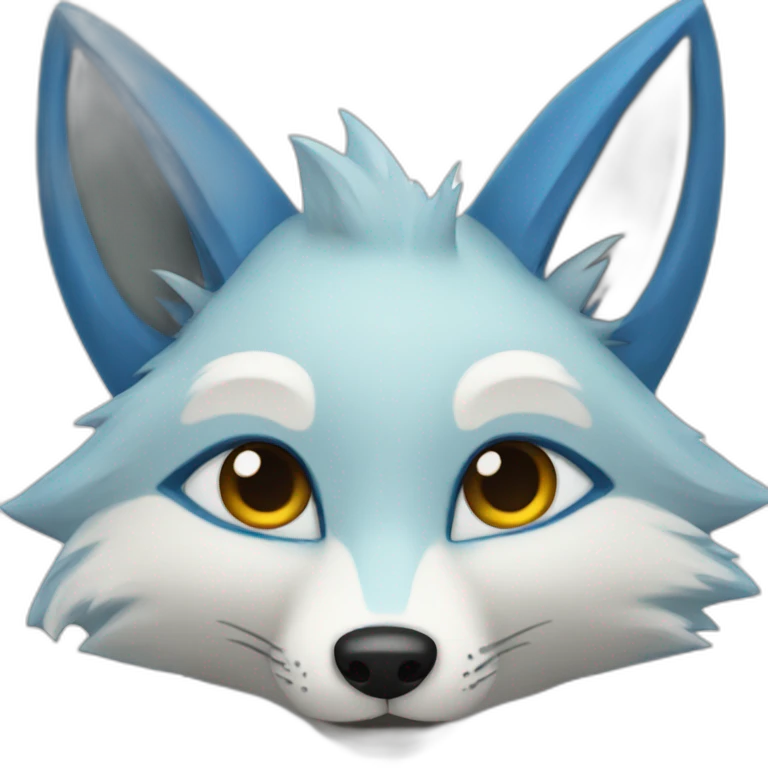 blue fox emoji