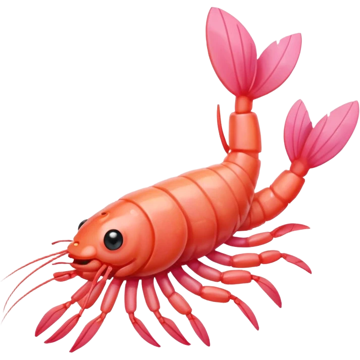 Happy shrimp emoji